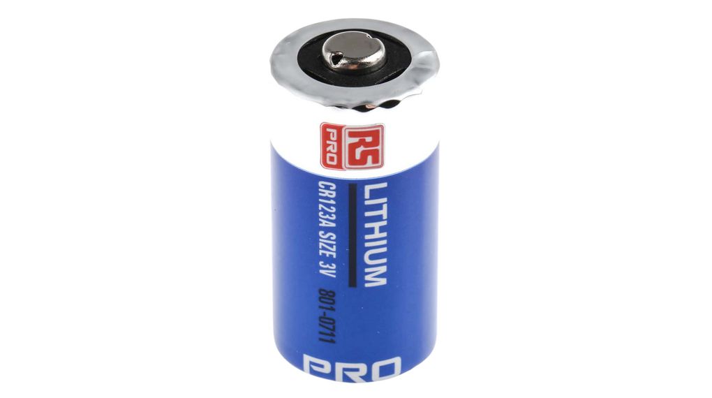Primärbatteri, 3V, 1.7Ah, CR123A, Litiummangandioxid, Standard